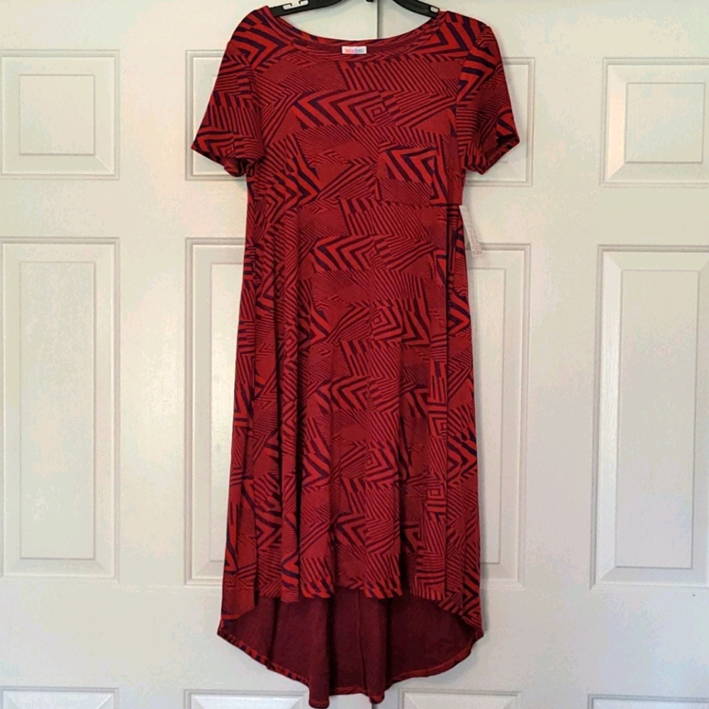 NWT Lularoe Geometric pattern Carly dress